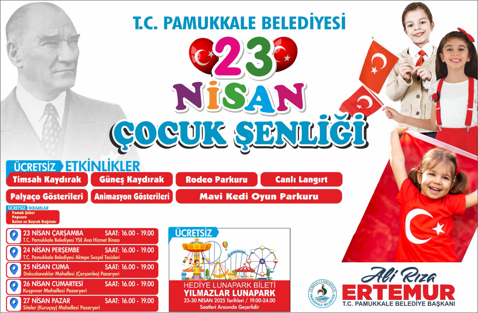 PAMUKKALE’DE 23 NİSAN COŞKUSU BAŞLIYOR